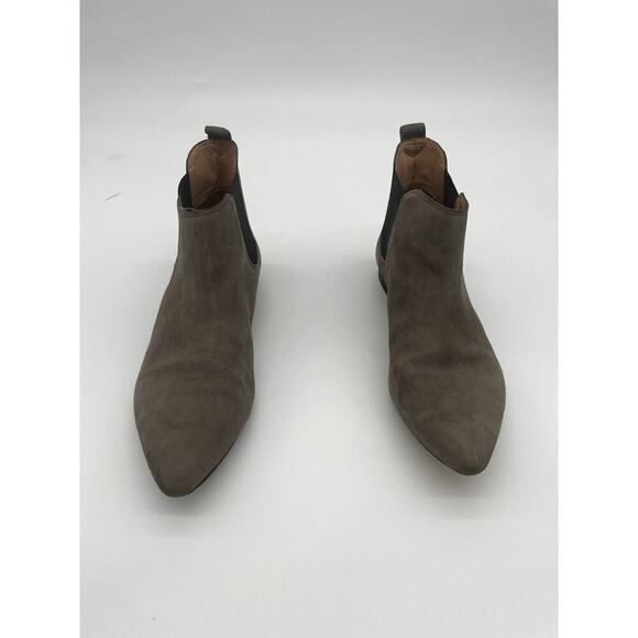 Madwell Nico Boot Chelsea Gray Suede Leather Ankle Booties Size 9 Pointed Toe - Picture 3 of 12